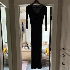 Bordeaux gray knit Long Sleeve Dress